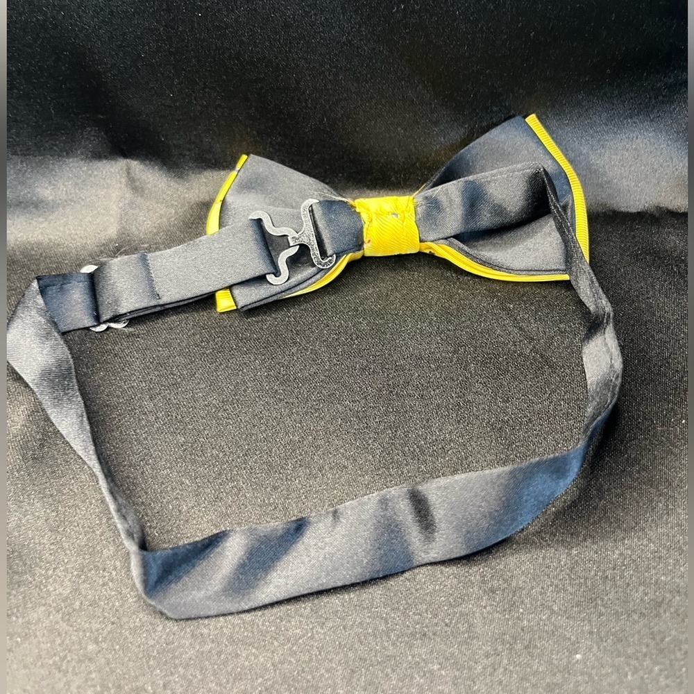 Yellow Bow Tie with Blue and Red Accents - Picture 3 of 3